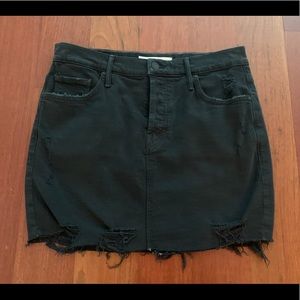 Mother Black Denim Skirt